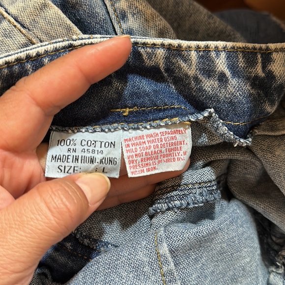 Rose Denim Vintage Retro Acid Vintage Wash High Waisted Jeans - Picture 5 of 7